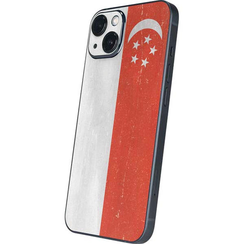 Singapore Flag Distressed iPhone Skins